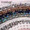 Crystal Lane DIY 2-Strand 7in Opaque Iris Finish Glass Bicone Bead Strands